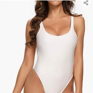 Dixperfect White One Piece Swimsuit Size Medium NWT